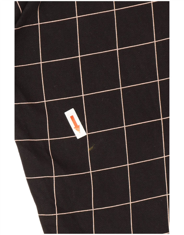 Fila Mens Graphic Hoodie Jumper Small Black Check Cotton