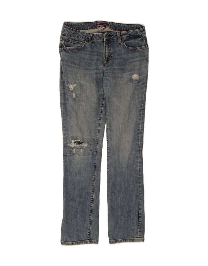 TOMMY HILFIGER Womens Distressed Straight Jeans US 10 Large W32 L31 Blue Vintage Tommy Hilfiger and Second-Hand Tommy Hilfiger from Messina Hembry 