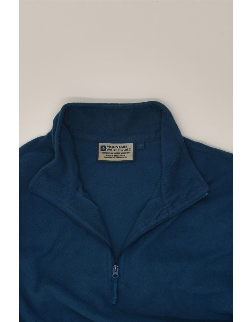 MOUNTAIN WAREHOUSE Mens Zip Neck Fleece Jumper Medium Blue Polyester | Vintage Mountain Warehouse | Thrift | Second-Hand Mountain Warehouse | Used Clothing | Messina Hembry 