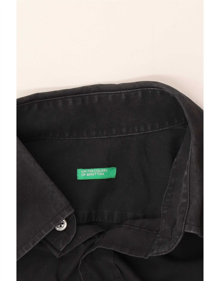 Benetton Mens Shirt Medium Black