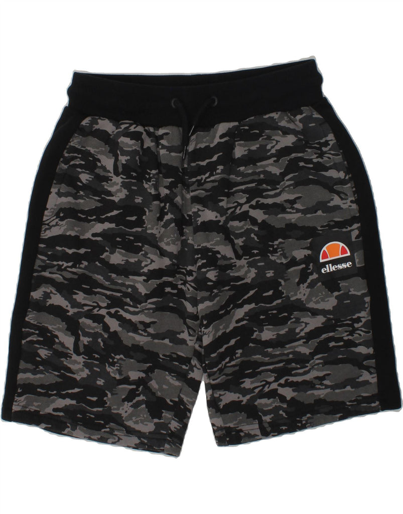 ELLESSE Boys Sport Shorts 13-14 Years Grey Camouflage Cotton | Vintage Ellesse | Thrift | Second-Hand Ellesse | Used Clothing | Messina Hembry 