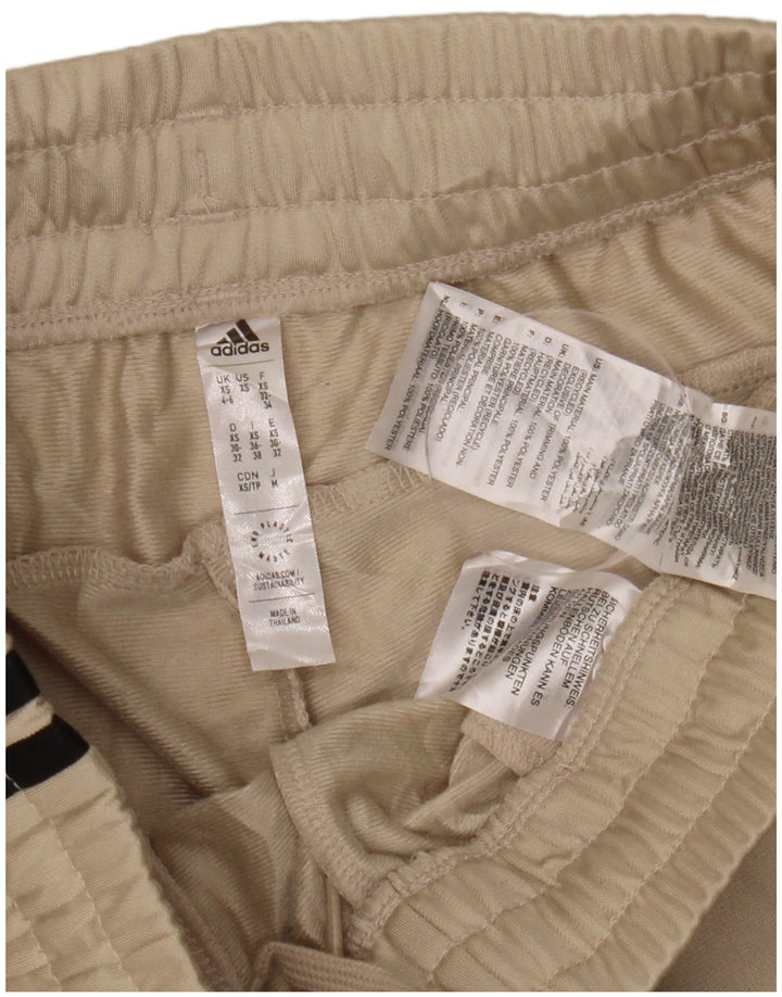 ADIDAS Womens Tracksuit Trousers UK 4/6 XS Beige Polyester