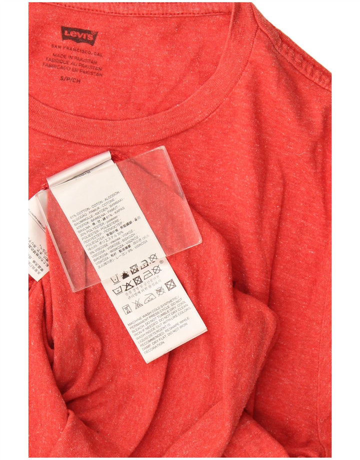 Levi's Mens Graphic T-Shirt Top Small Red Flecked Cotton