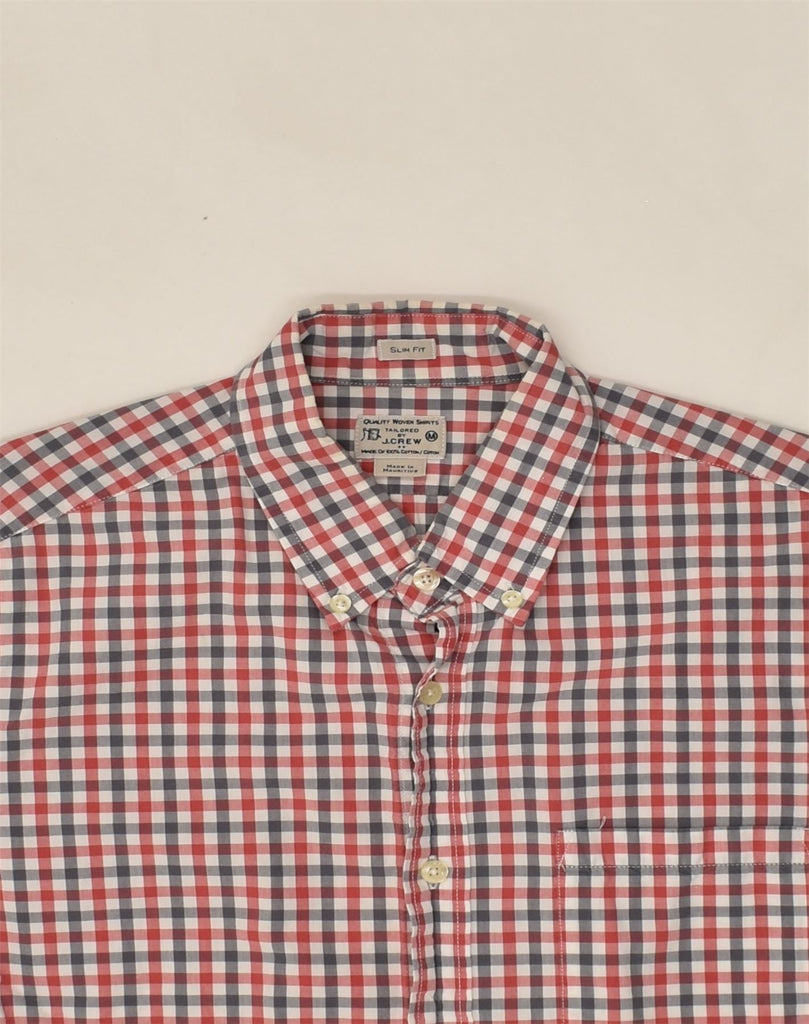 J. CREW Mens Slim Fit Shirt Medium Red Check Cotton | Vintage J. Crew | Thrift | Second-Hand J. Crew | Used Clothing | Messina Hembry 