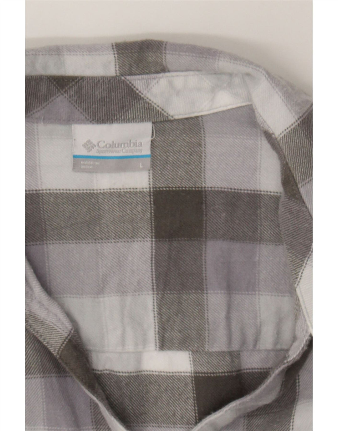 COLUMBIA Womens Flannel Shirt UK 16 Large Grey Check Cotton Vintage Columbia and Second-Hand Columbia from Messina Hembry 