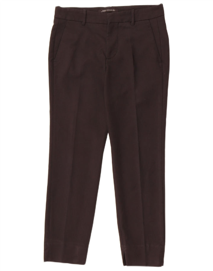 Zara Womens Slim Chino Trousers Small W26 L27 Black