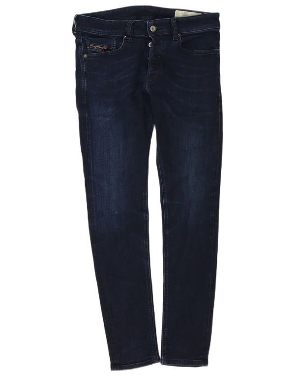 Diesel Womens Sleenker-x Skinny Slim Jeans W30 L30 Navy Blue Cotton