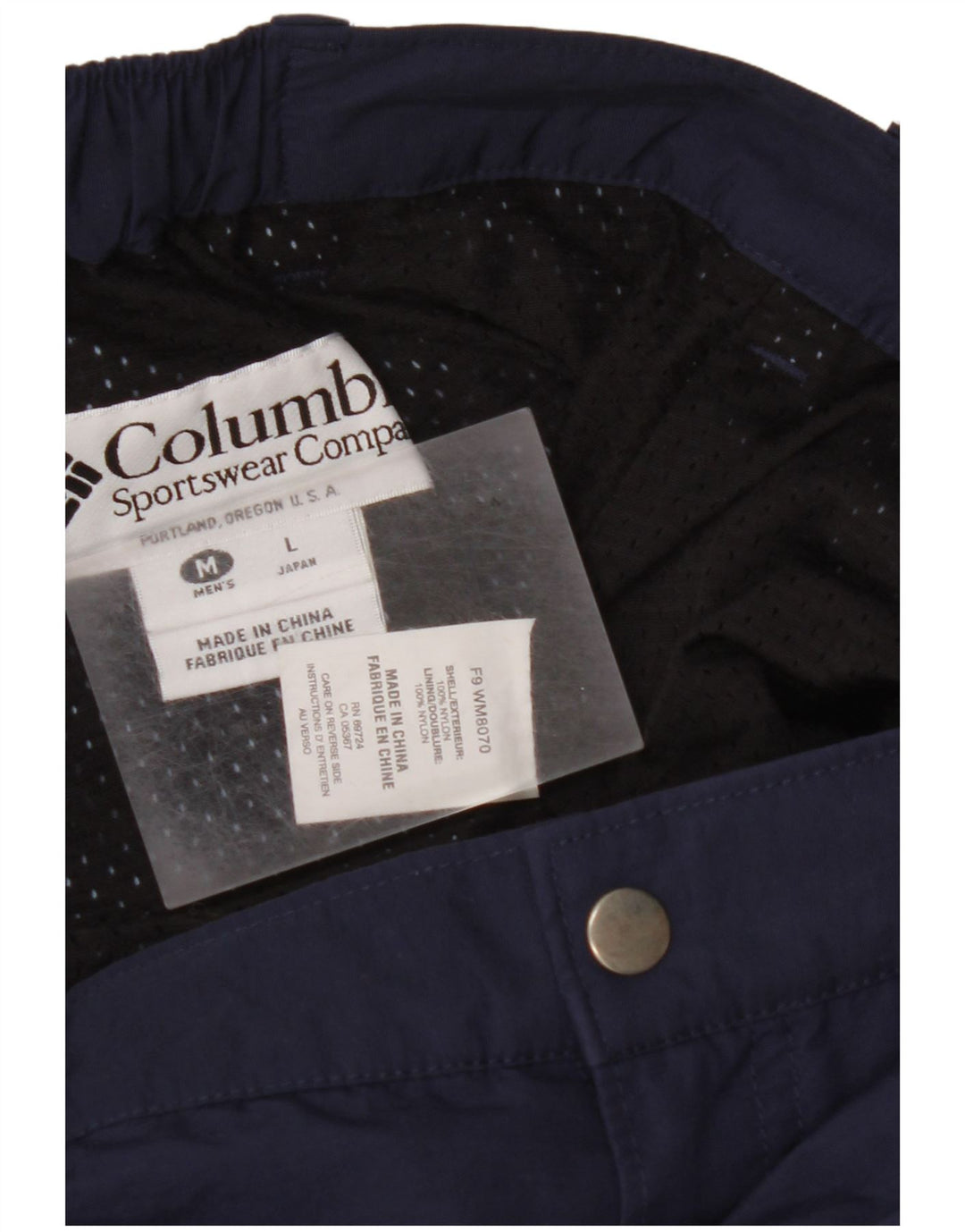 COLUMBIA Mens Ski Trousers Medium  Navy Blue Nylon