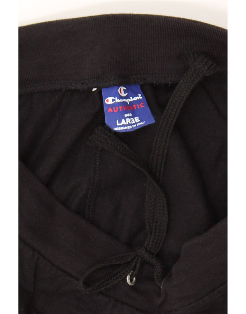 CHAMPION Womens Capri Tracksuit Trousers Joggers UK 14 Large  Black Vintage Champion and Second-Hand Champion from Messina Hembry 