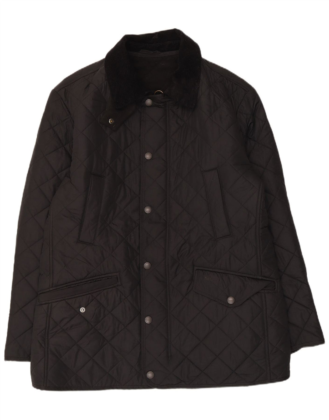 Barbour Mens Quilted Jacket UK 40 Large Black Polyester