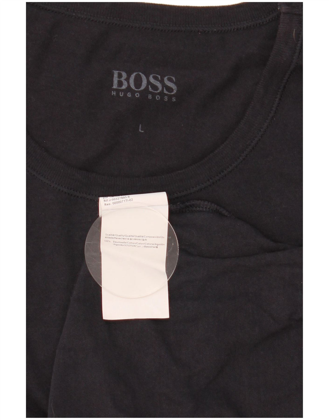 Hugo Boss Mens T-Shirt Top Large Navy Blue Cotton