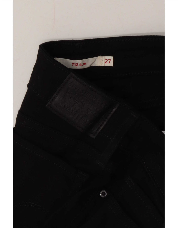 Levi's Womens 712 Slim Jeans W27 L26 Black
