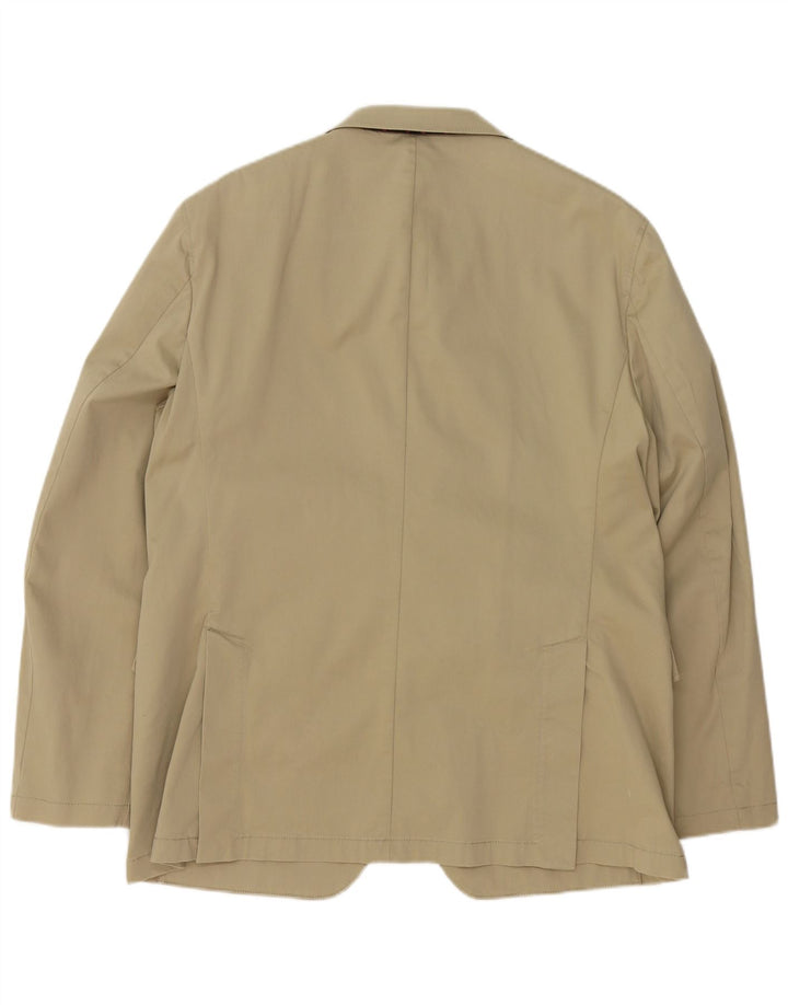 Gant Mens 2 Button Blazer Jacket IT 54 2XL Beige Cotton