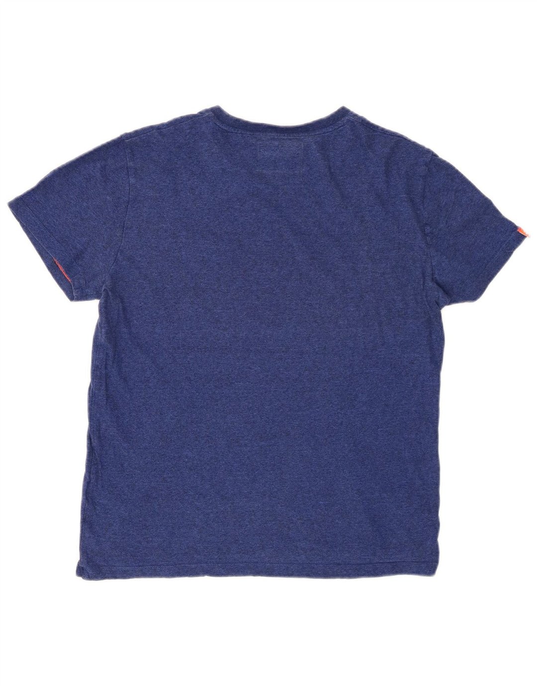 SUPERDRY Mens T-Shirt Top Medium Blue Flecked Cotton