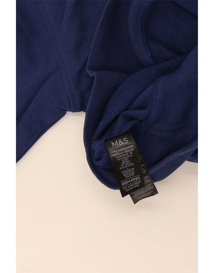 Marks & Spencer Mens Sweatshirt Jumper Medium Blue Cotton