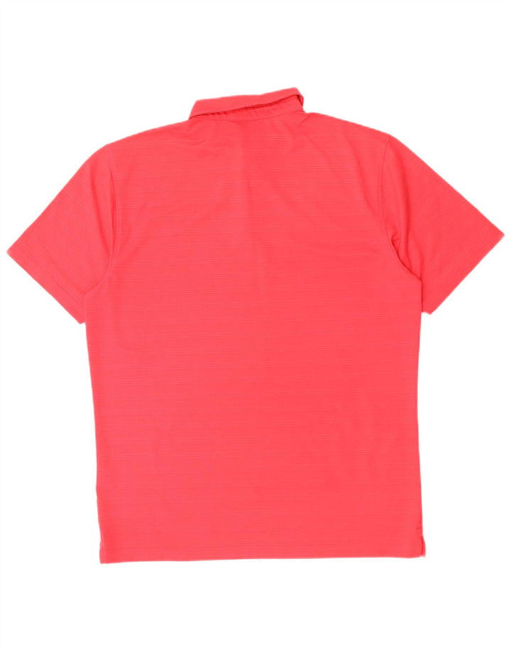 Calvin Klein Mens Polo Shirt Large Red Polyester