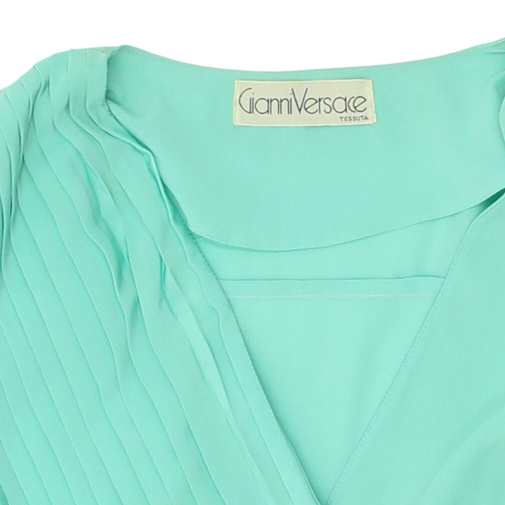 Gianni Versace Womens Green 2 Piece Lightweight Jacket Skirt Set | Designer VTG | Vintage Messina Hembry | Thrift | Second-Hand Messina Hembry | Used Clothing | Messina Hembry 