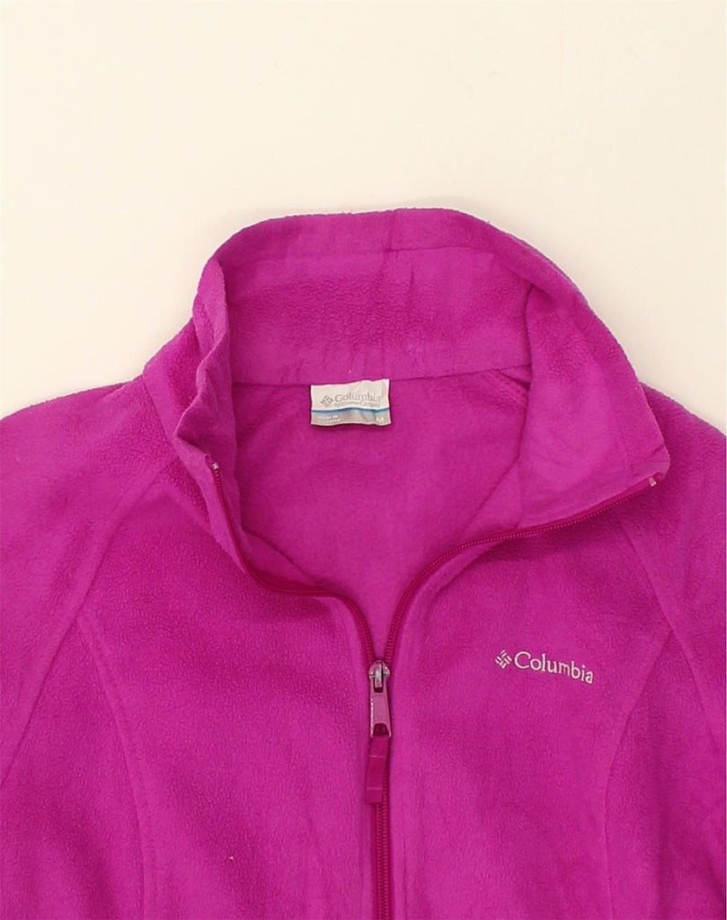 COLUMBIA Womens Fleece Jacket UK 14 Medium Pink Polyester | Vintage Columbia | Thrift | Second-Hand Columbia | Used Clothing | Messina Hembry 