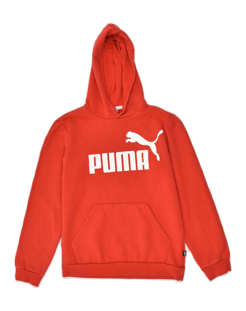 PUMA Boys Graphic Hoodie Jumper 13-14 Years Red Cotton | Vintage Puma | Thrift | Second-Hand Puma | Used Clothing | Messina Hembry 