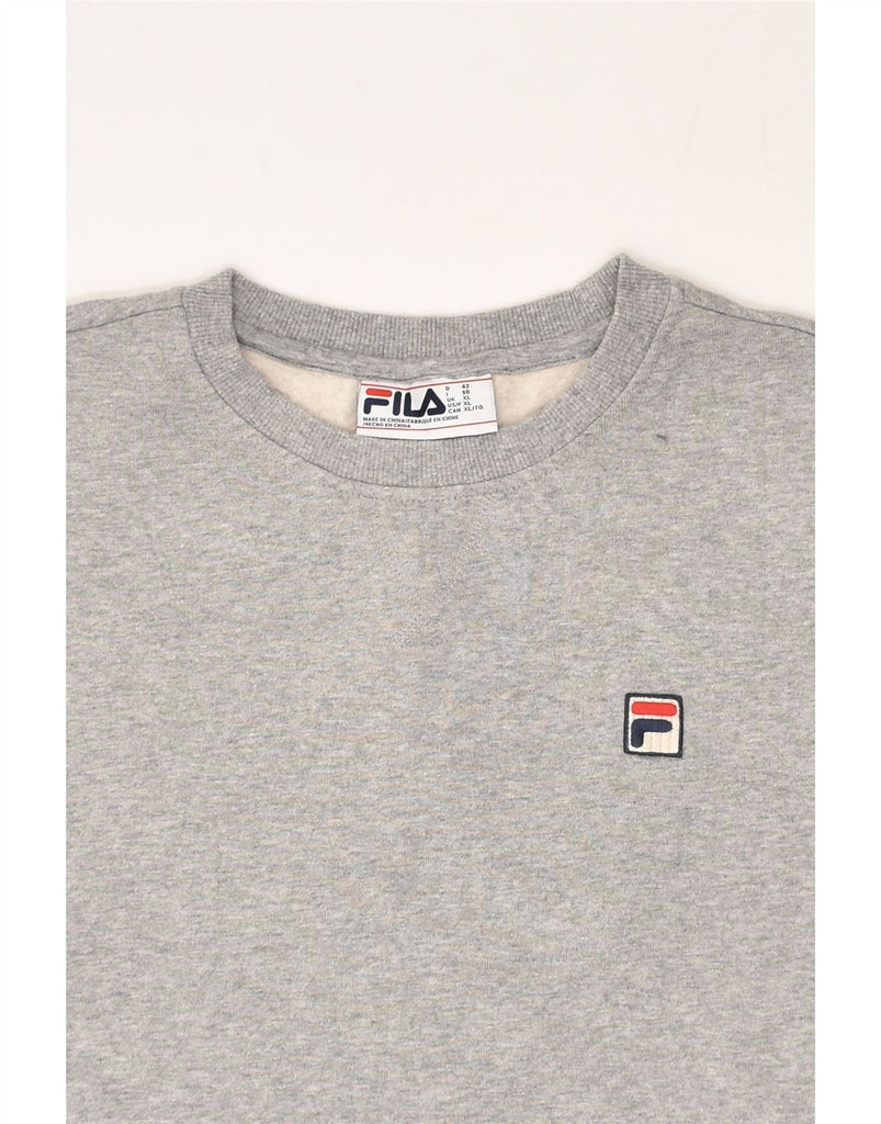 FILA Mens Sweatshirt Jumper XL Grey Cotton | Vintage Fila | Thrift | Second-Hand Fila | Used Clothing | Messina Hembry 