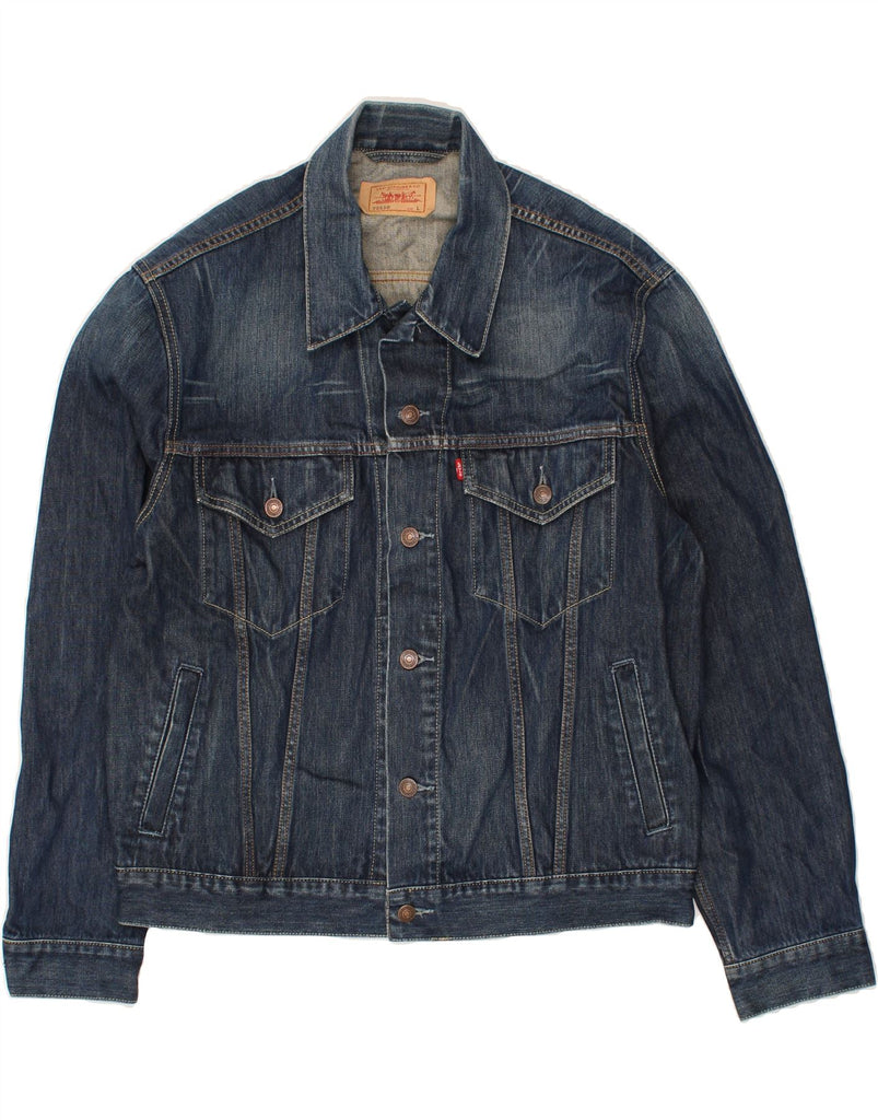 LEVI'S Mens 70550 Denim Jacket UK 40 Large Navy Blue Cotton | Vintage Levi's | Thrift | Second-Hand Levi's | Used Clothing | Messina Hembry 