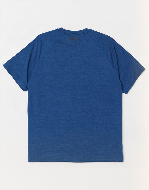 Under Armour Mens T-Shirt Top Large Navy Blue Flecked Polyester