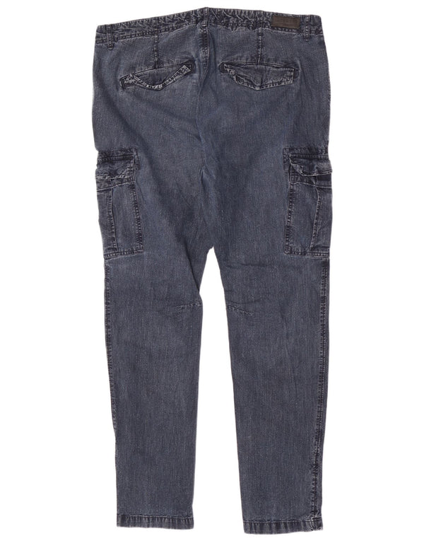 Superdry Mens Cargo Slim Jeans W36 L32 Blue Cotton