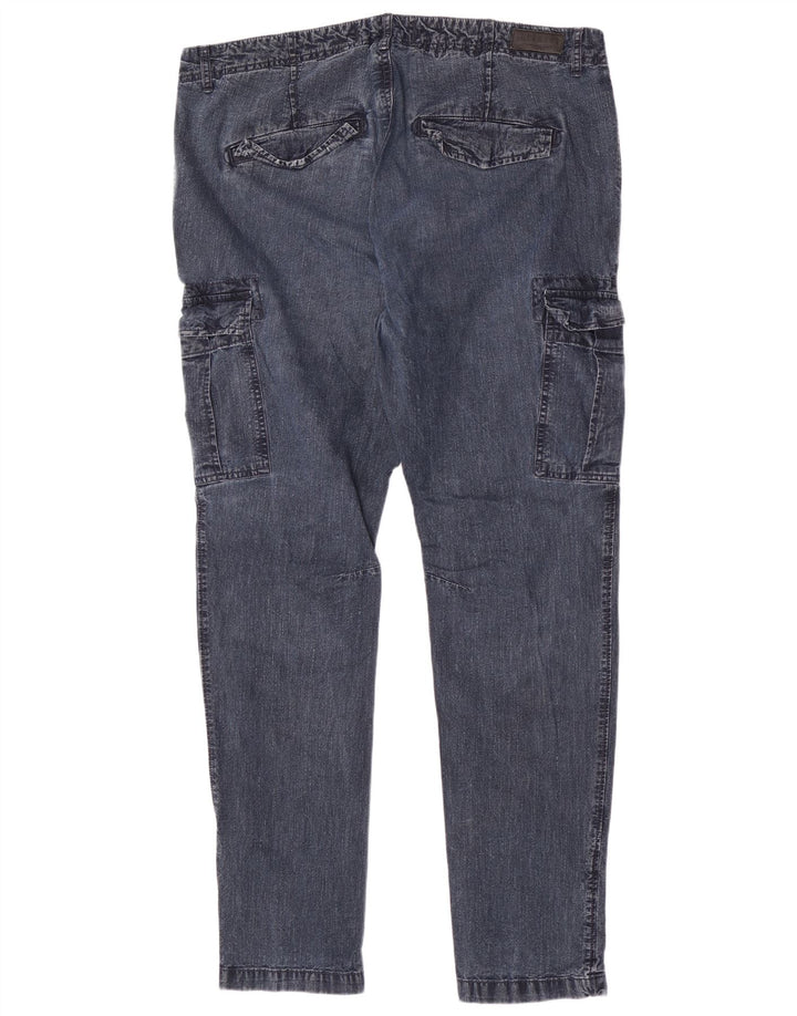 Superdry Mens Cargo Slim Jeans W36 L32 Blue Cotton