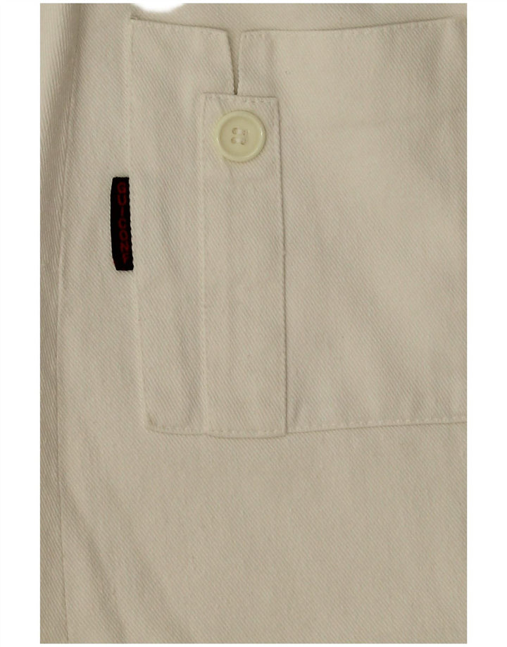 Vintage Womens Denim Skirt W24 XS White