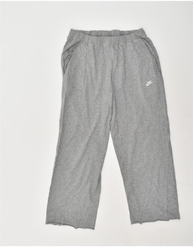 NIKE Mens Tracksuit Trousers UK 34/36 Large Grey Cotton | Vintage Nike | Thrift | Second-Hand Nike | Used Clothing | Messina Hembry 