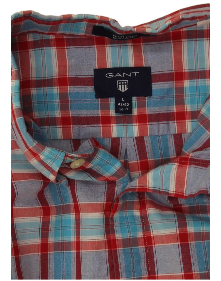 Gant Mens Regular Fit Shirt Size 41/42 16 1/2 Large Multicoloured Check