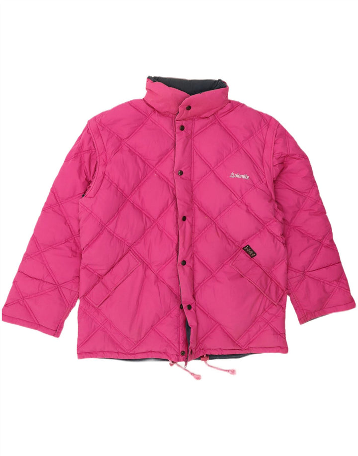 Dolomite Mens Hooded Reversible Padded Jacket UK 42 XL Pink Polyester