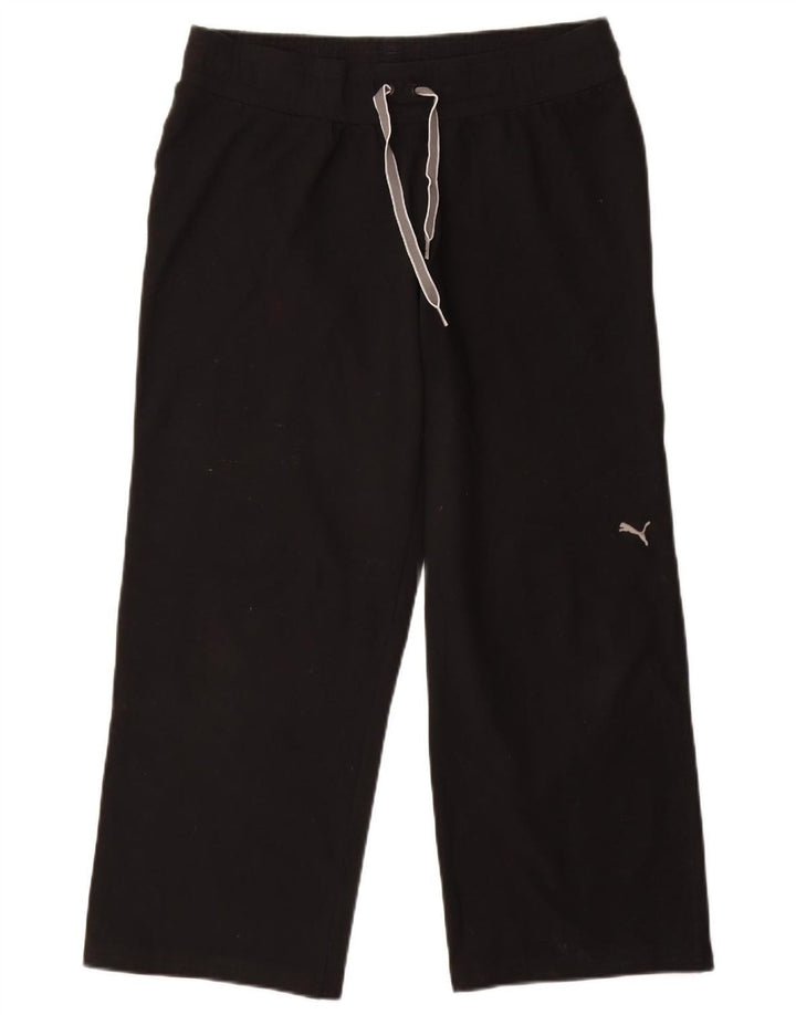 PUMA Womens Tracksuit Trousers UK 14 Large  Black Cotton