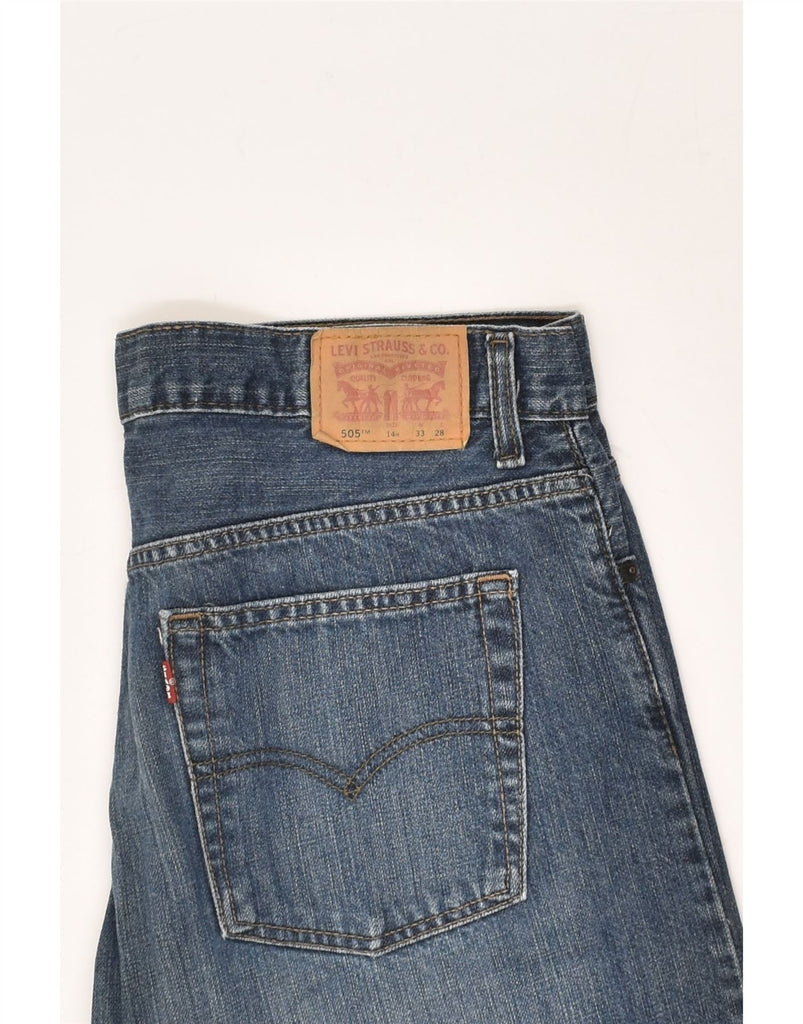 LEVI'S Womens 505 Regular Capri Jeans W33 L18 Blue Cotton | Vintage Levi's | Thrift | Second-Hand Levi's | Used Clothing | Messina Hembry 