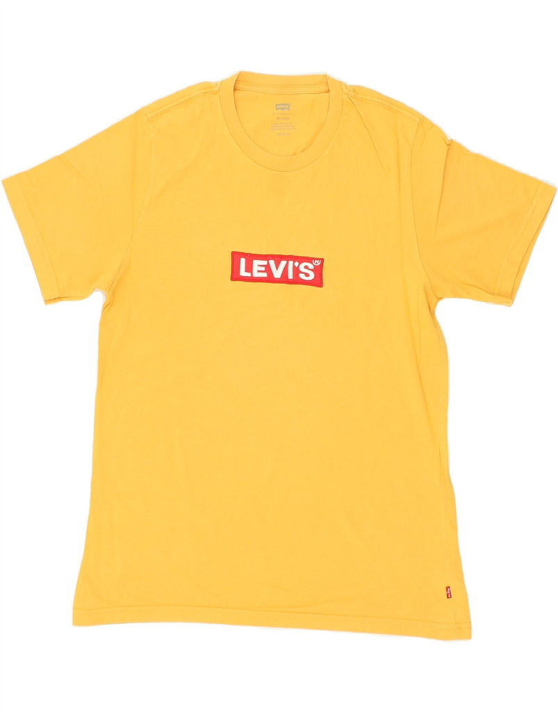 LEVI'S Mens Relaxed Fit Graphic T-Shirt Top XS Yellow Cotton | Vintage Levi's | Thrift | Second-Hand Levi's | Used Clothing | Messina Hembry 