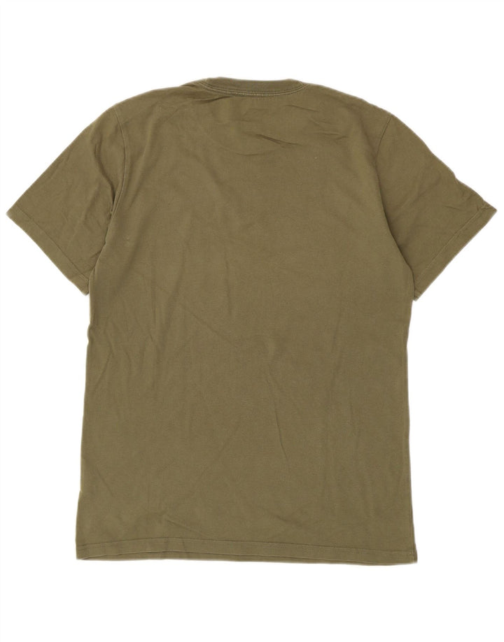 Converse Mens Graphic T-Shirt Top Small Khaki Cotton