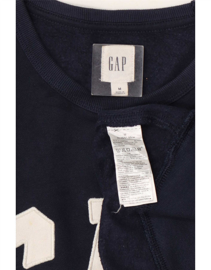 Gap Mens Graphic Sweatshirt Jumper Medium Navy Blue Cotton