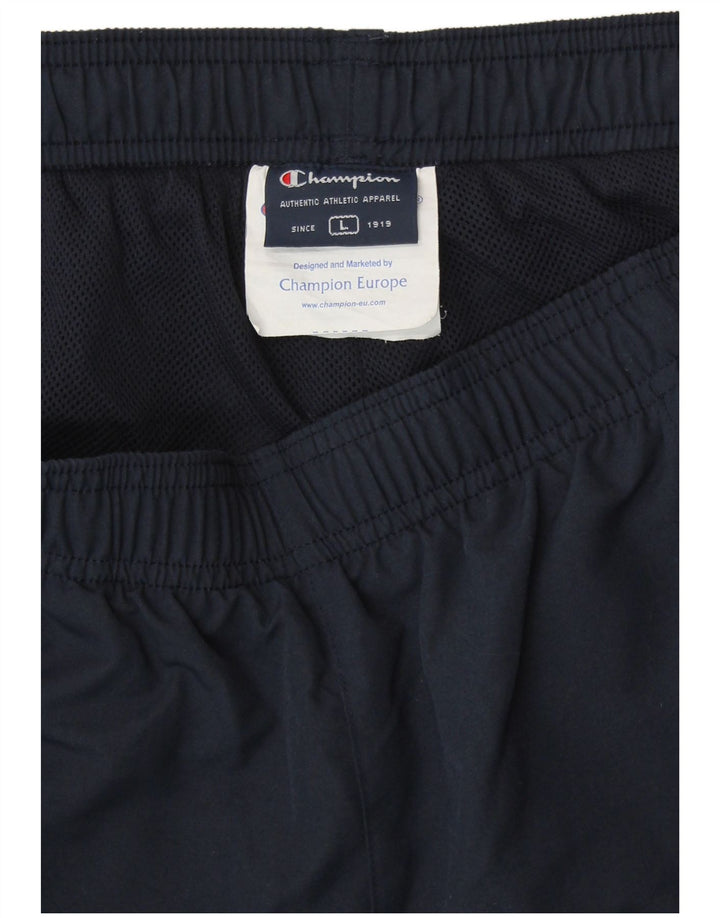 Champion Mens Tracksuit Trousers Large Navy Blue Colourblock Polyester