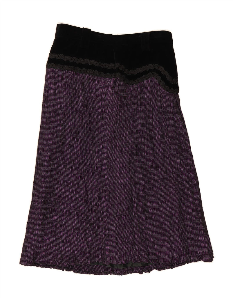 VINTAGE Womens A-Line Skirt IT 46 Large W28  Purple Pinstripe Vintage Vintage and Second-Hand Vintage from Messina Hembry 