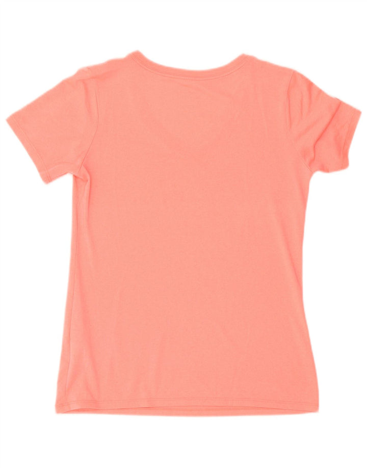 Nike Womens Dri Fit Graphic T-Shirt Top UK 10 Small Pink Polyester