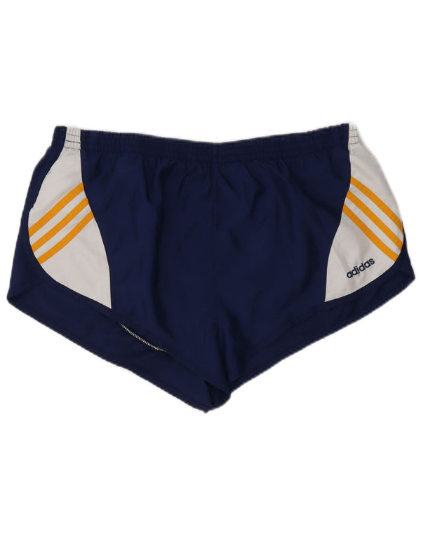 ADIDAS Womens Sport Shorts UK 18 XL Navy Blue Colourblock Polyester