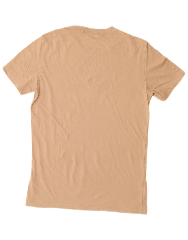 CALVIN KLEIN JEANS Mens Graphic T-Shirt Top Medium Brown Cotton