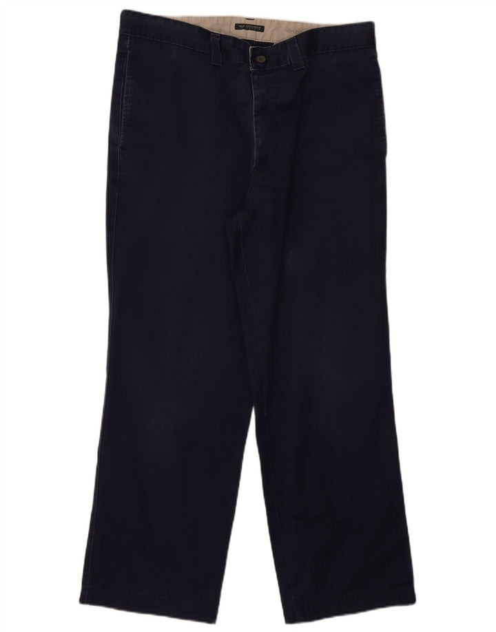 DOCKERS Mens Straight Chino Trousers W34 L28 Navy Blue