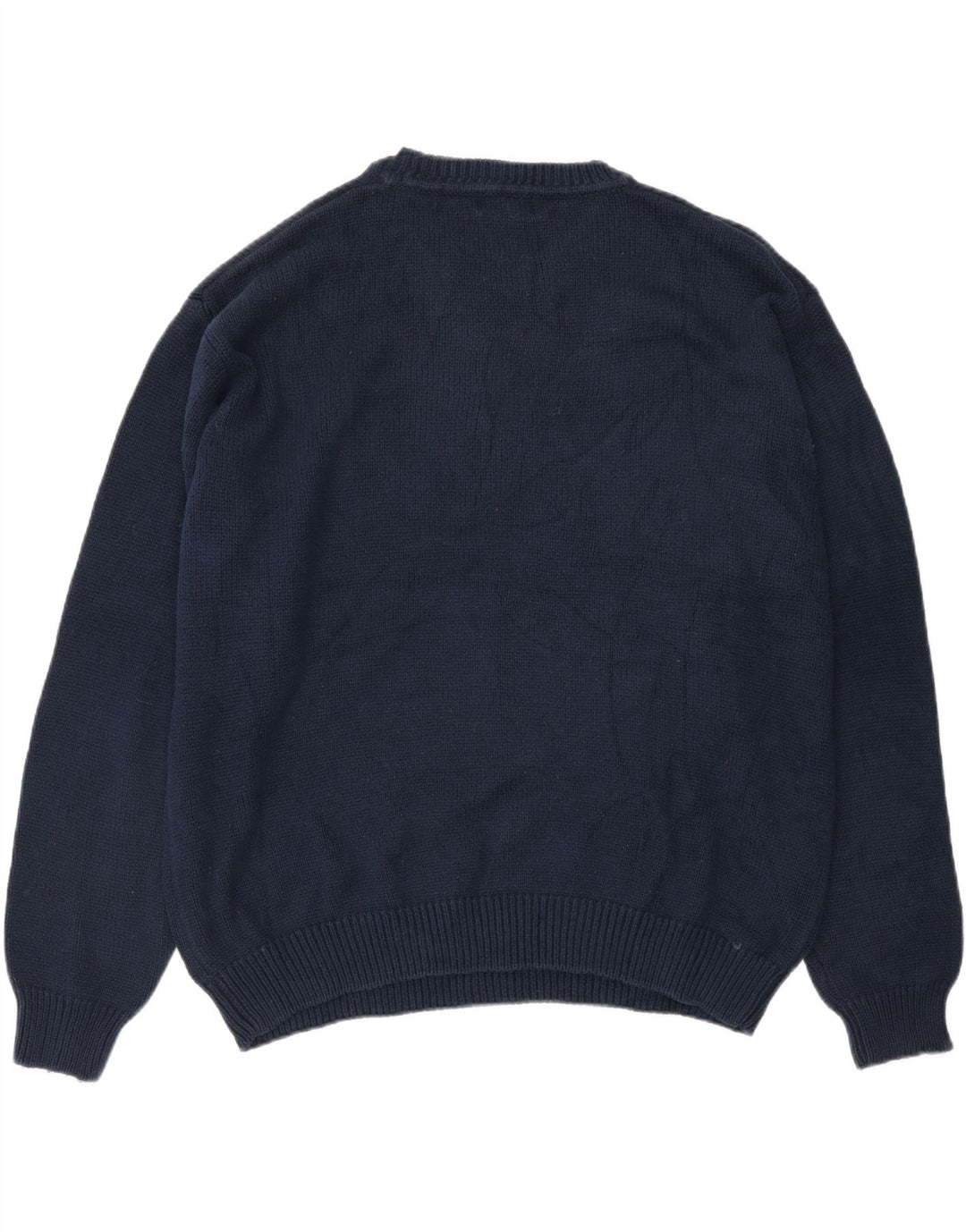 DOCKERS Womens Oversized Cardigan Sweater Large Navy Blue Argyle/Diamond Vintage Dockers and Second-Hand Dockers from Messina Hembry 