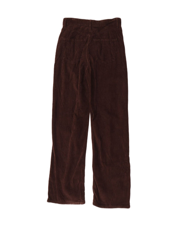 Zara Womens Straight Corduroy Trousers EU 38 Small W28 L31 Brown