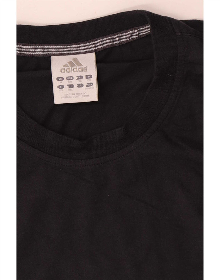 Adidas Mens T-Shirt Top 2XL Navy Blue Cotton