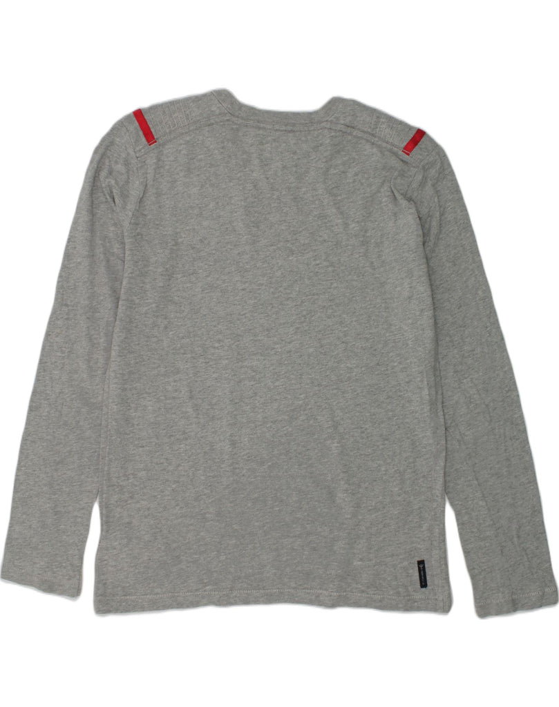 ARMANI JUNIOR Boys Graphic Top Long Sleeve 11-12 Years Grey Cotton | Vintage Armani Junior | Thrift | Second-Hand Armani Junior | Used Clothing | Messina Hembry 