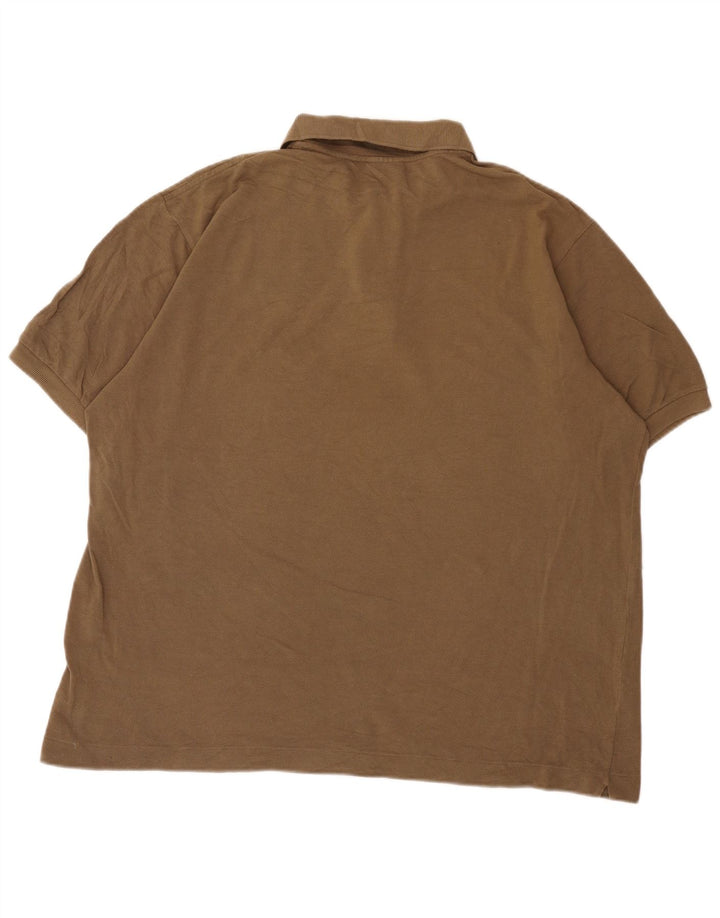 Lacoste Mens Polo Shirt Size 7 2XL Brown Cotton