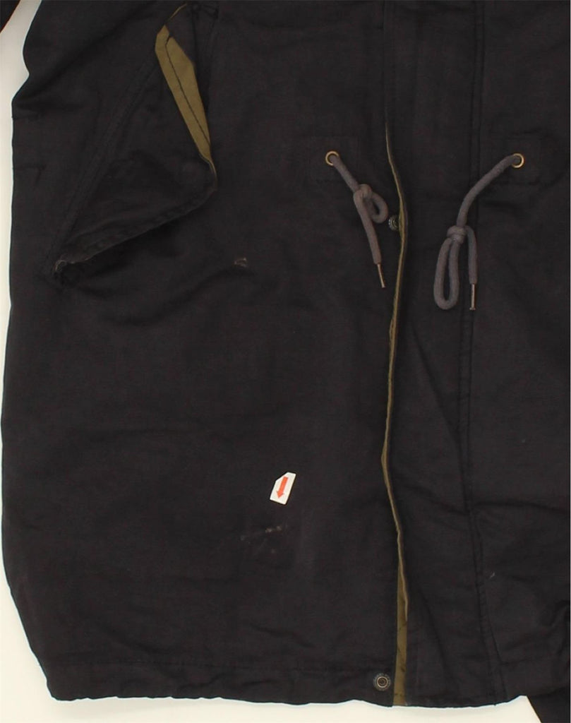 JACK & JONES Mens Hooded Parka Jacket UK 40 Large Black | Vintage Jack & Jones | Thrift | Second-Hand Jack & Jones | Used Clothing | Messina Hembry 