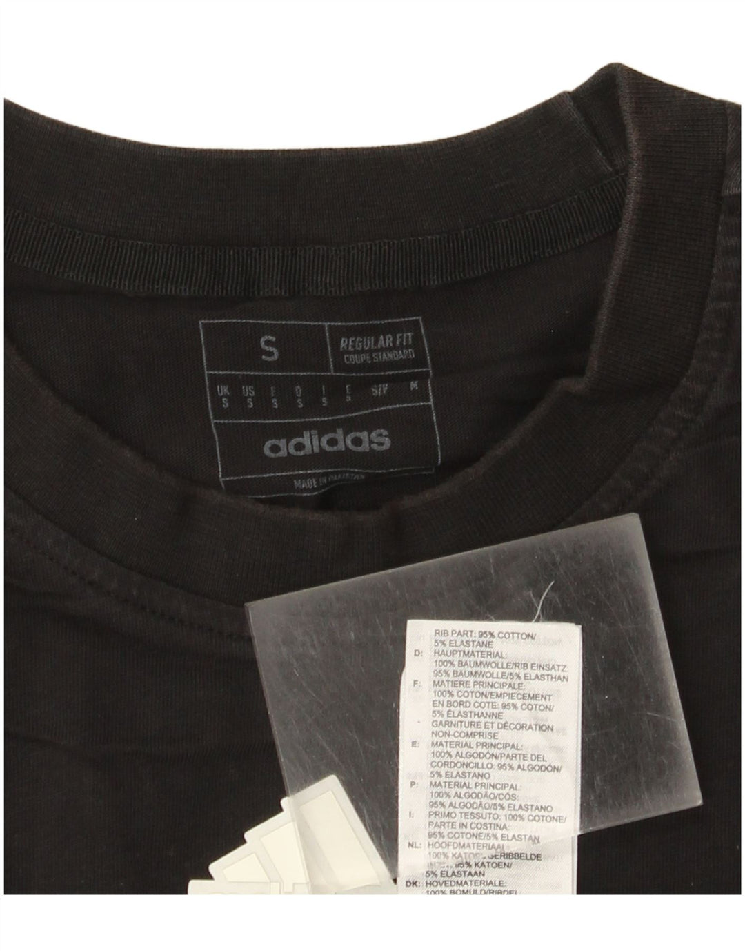 Adidas Mens Regular Fit Graphic T-Shirt Top Small Black Cotton